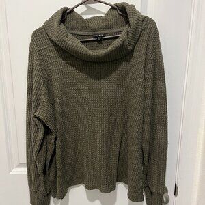 Torrid Woman's Hunter Green Cowl Neck Sweater Size 2